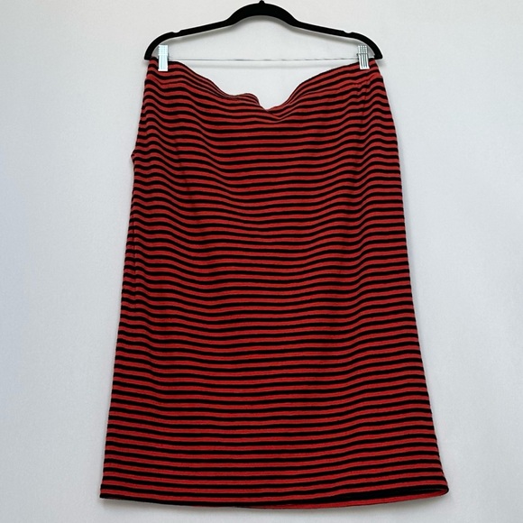 Clare V. Le Tube Skirt in Black & Poppy Stripe | XXL | EUC - Picture 3 of 10